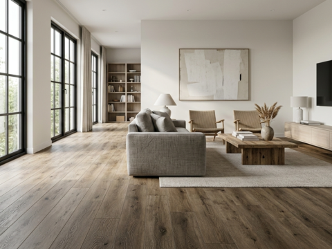 furnished room with luxury vinyl plank flooring