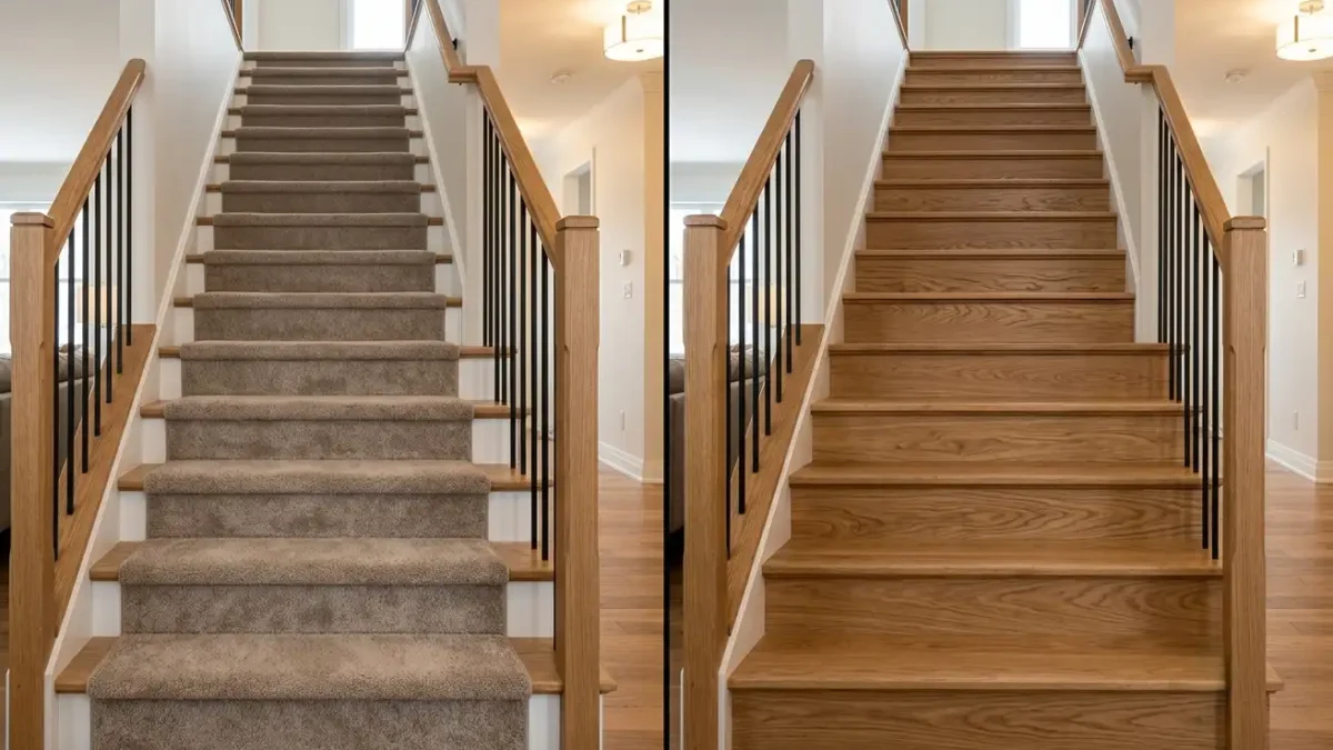 Carpeted Stairs vs. Hardwood Stairs