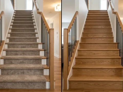 Carpeted Stairs vs. Hardwood Stairs