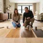 hardwood floor staining